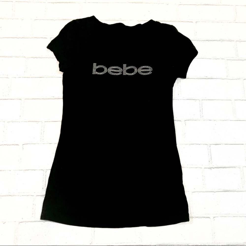 Bebe | Womens Size S Black Bedazzled Top